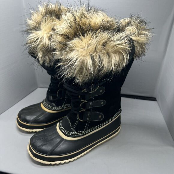 Sorel Women Joan of Arctic Tall Boots Black Waterproof NL1540-010 Sz 8 PreOwned - Picture 12 of 14